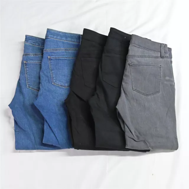 Lot 5 Talbots 4P Flawless 5 Pocket Slim Ankle Blue Black Denim Womens Jeans
