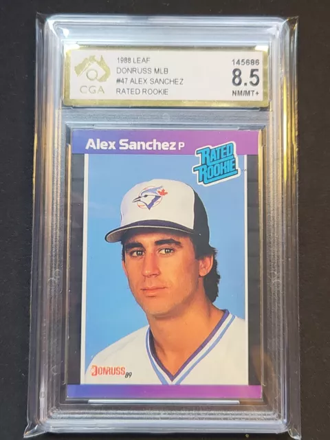 1988 Donruss MLB ALEX SANCHEZ #47 graded 8.5 NM+ rated rookie baseball card