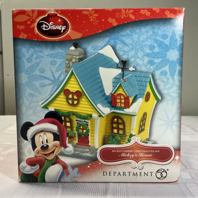 DISNEY DEPT 56 Mickey’s Merry Christmas Village MICKEY’S HOUSE 75.65