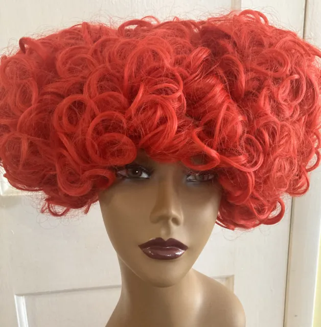 Missuhair Red Hearts Shaped Wig - Women Short Curly Queen Cosplay Costume Wig