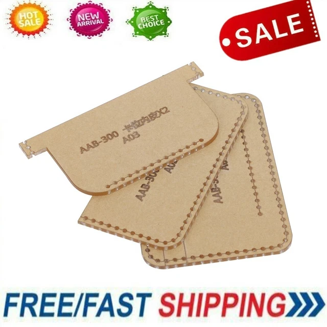 3Pcs Acrylic Template Card Bag DIY Leather Pattern Wallet Mold Handcraft Tools