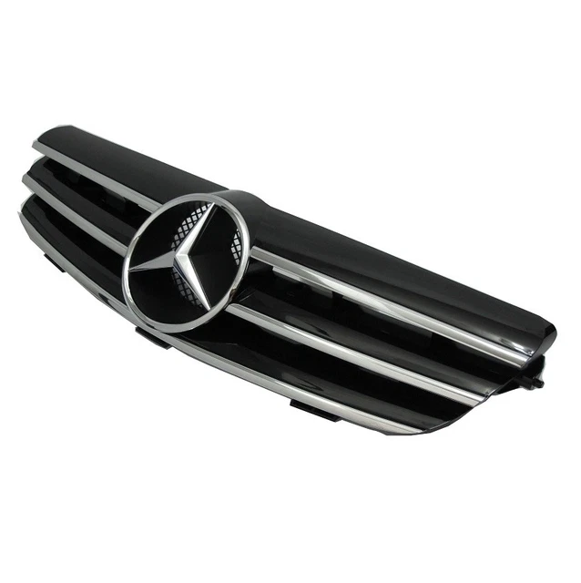 Calandre Avant Noire Chrome Look GT Pour Mercedes ML W164 Phase 1 (2005-2008) - Neuf