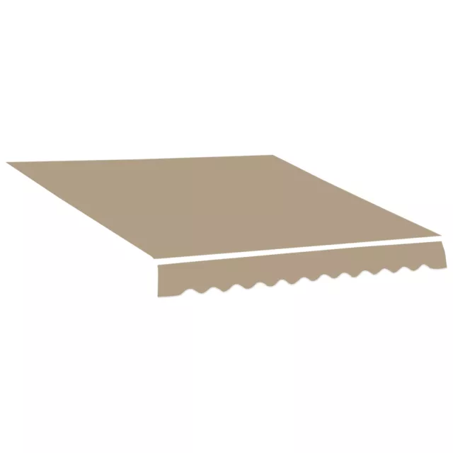 Outsunny Telo di Ricambio per Tenda a Bracci in Poliestere da 4x2.5m Beige