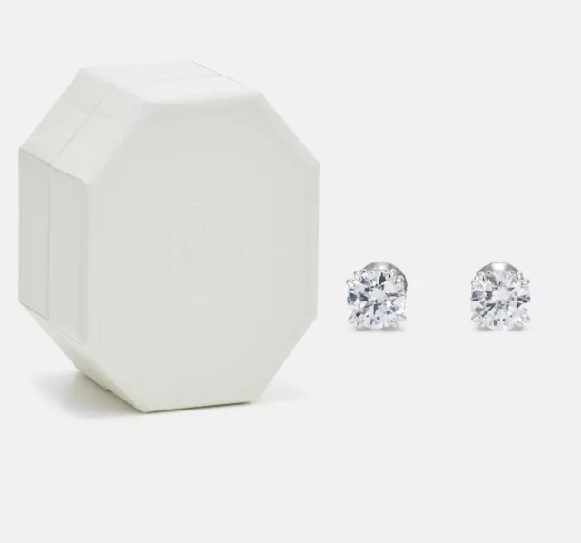 New in Gift Box SWAROVSKI Brand 5636712 Rhodium Pave Constella Stud Earrings