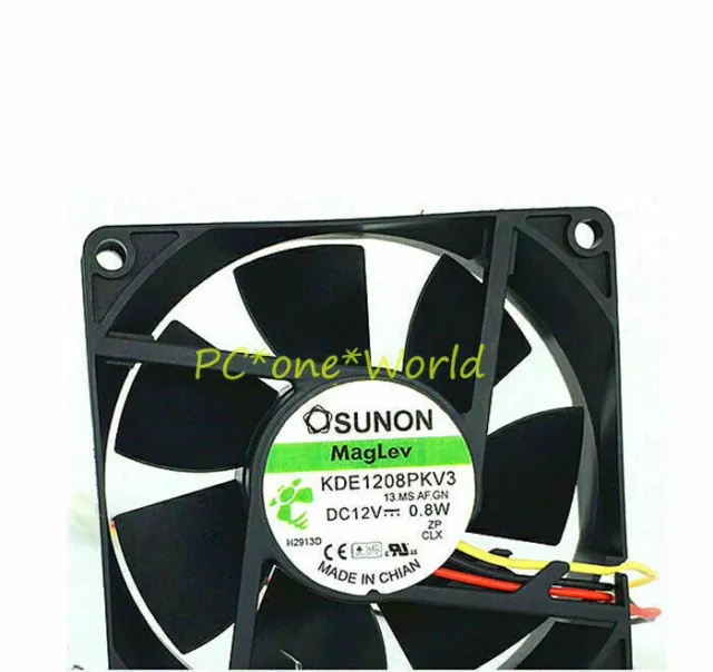 Cooling Fan SUNON KDE1208PKV3 MS.AF.GN 8020 DC12V 0.8W 80x80x20mm 3Pin