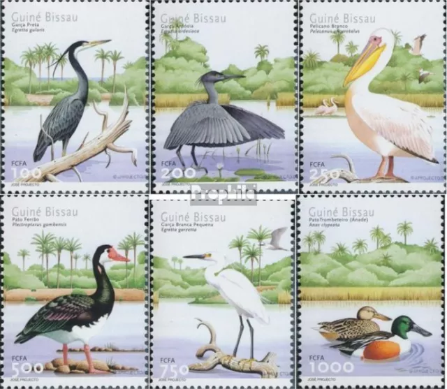Briefmarken Guinea-Bissau 2001 Mi 2001-2006 postfrisch Vögel