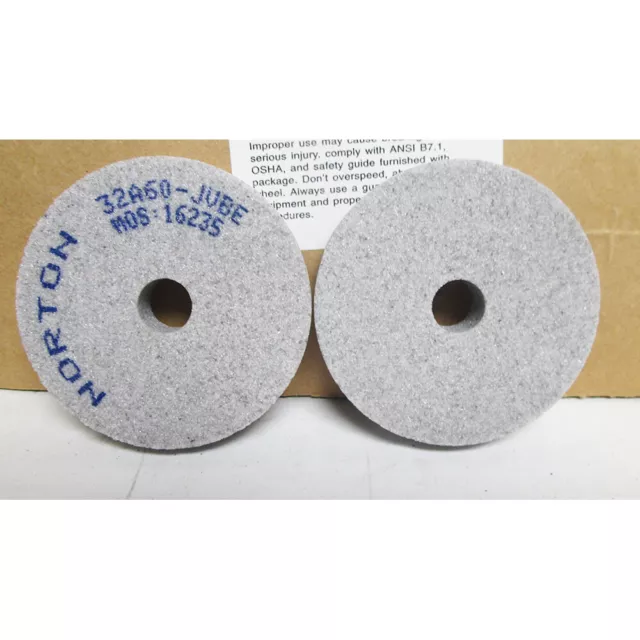 Norton Alundum Grinding Wheel 2"X3/8"X3/8" 32A60-Jvbe Lot Of 2Pcs #66243403379