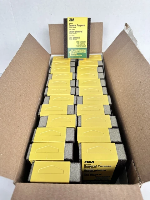 24 Pk All-Purpose 2-5/8 x 3-3/4 x 1 Fine/Medium Sanding Sponge Dual Grit 24 Pk All-Purpose 2-5/8 x 3-3/4 x 1 Fine/Medium Sanding Sponge Dual Grit