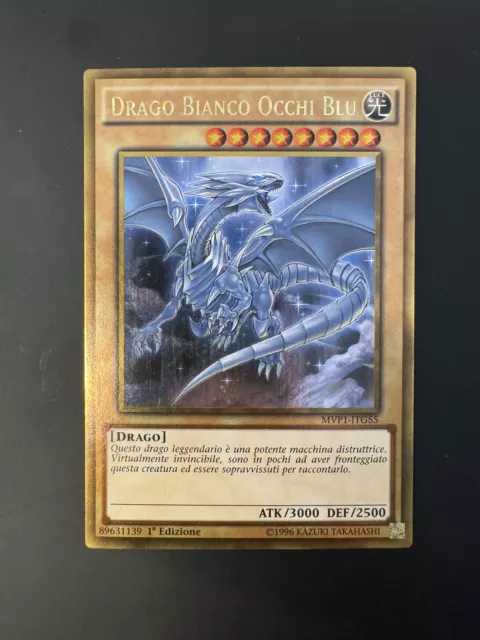 ⚡️DRAGO BIANCO OCCHI BLU Rara Oro ITA MVP1-ITG55 YUGIOH💥