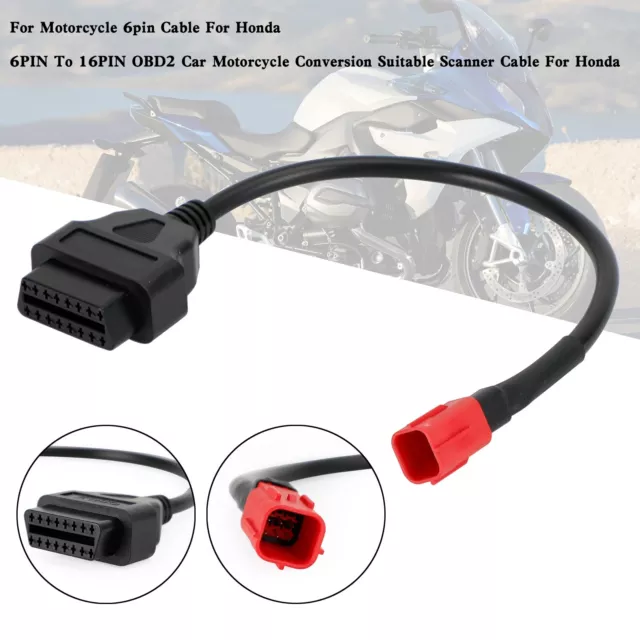 Cavo per moto OBD2 per cavo diagnostico Honda da 6 pin a adattatore a 16 pin