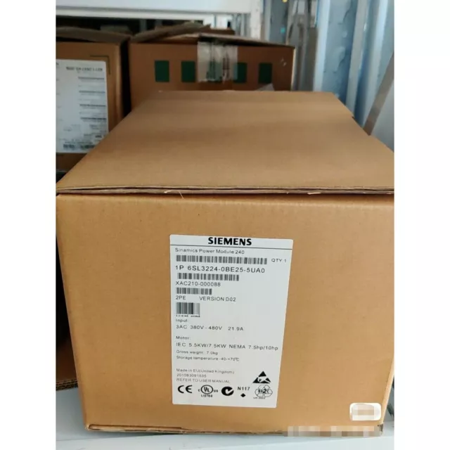 New Siemens G120 PM 240 Power Module 6SL3224-0BE25-5UA0 6SL3 224-0BE25-5UA0