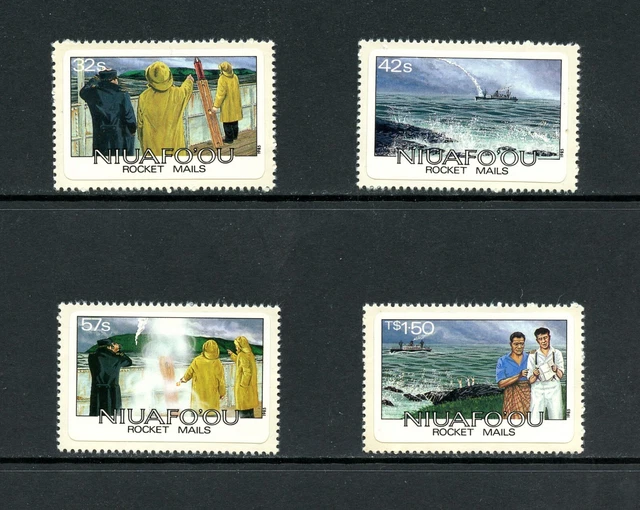 Q045   Tonga/Niuafo'ou   1985   Rocket Mail   DIE-CUT  4v.   MNH