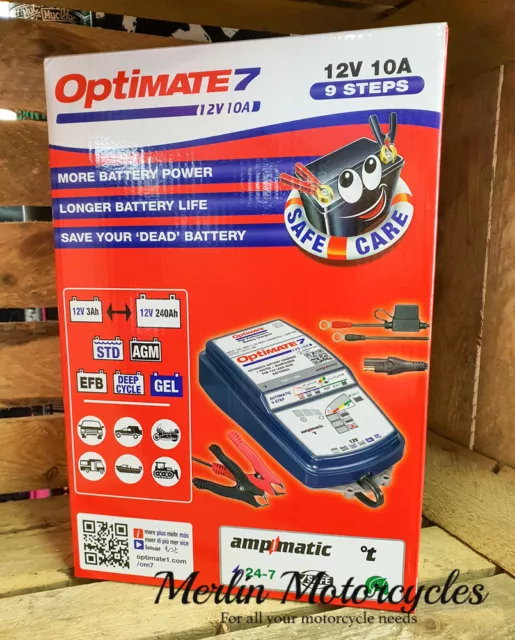 OptiMate 7 Ampmatic 12V 10A AGM STD GEL EFB Motorcycle Battery Charger Optimiser