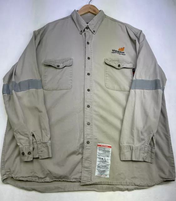 Walls FR Flame Resistant Mens 3XL Long Sleeve Work Shirt HRC 2/ATPV 9.6