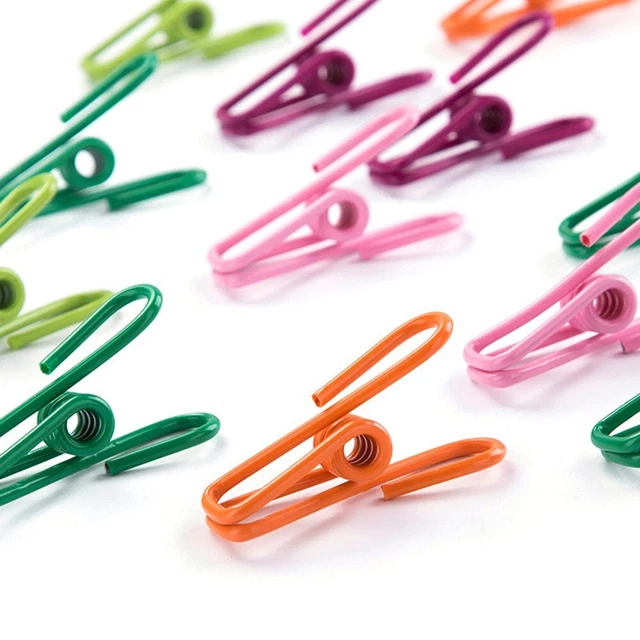 Clip Fissaggio Clip Vinile Rivestito Metallo Riutilizzabile Varietà Di Bellissimi Colori