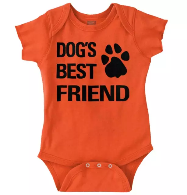 Dogs Best Friend Puppy Pet Lover Cute Gift Newborn Baby Boy Girl Infant Romper