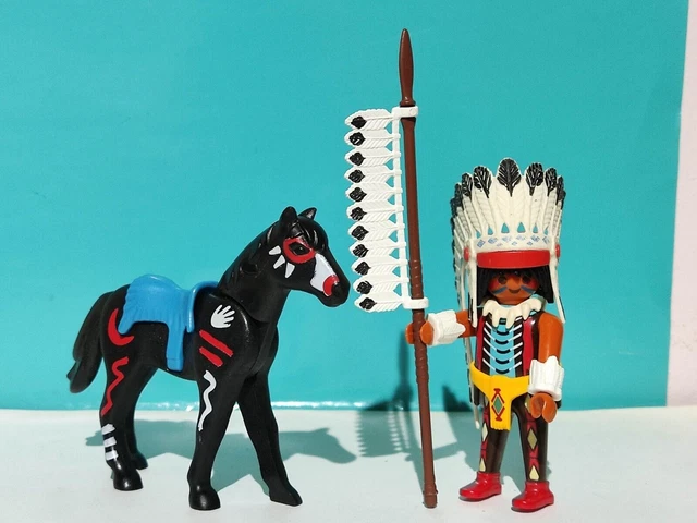 Tête De Totem Playmobil Indiens - Réf 4012 - Série E1107 - Occasion