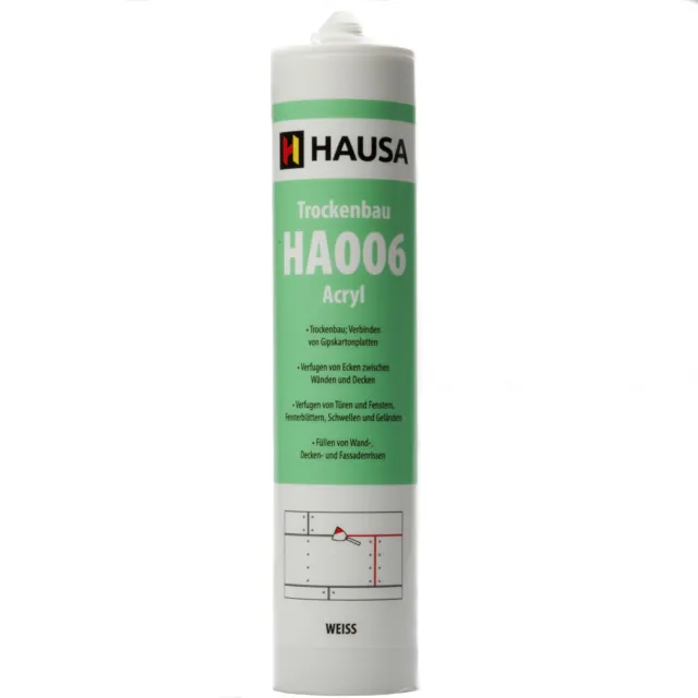 Hausa Maleracryl Weiß Acryl Dichtstoff Innen & Außen elastische Fugendichtmasse