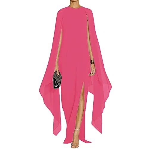 MAYFASEY Mother of The Bride Dresses for Women Long Sleeve High Split Floor Long