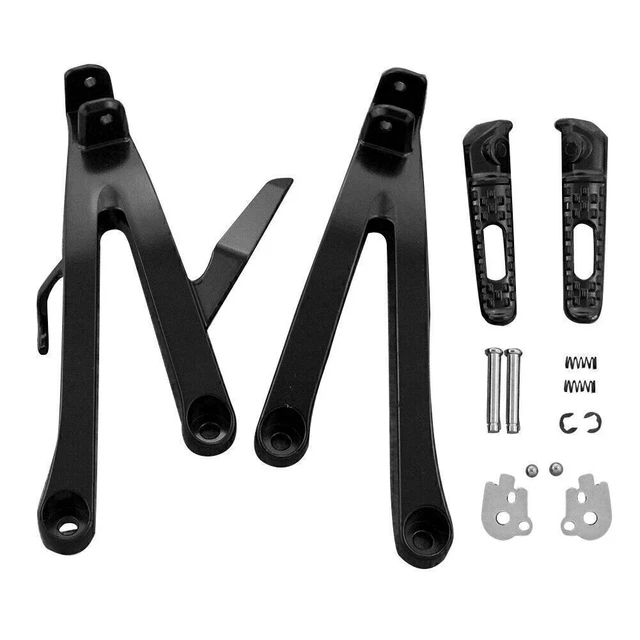 Black Motorcycle Rear Rider Footpegs Bracket Fit Honda CBR600RR F5 2007-2011 08