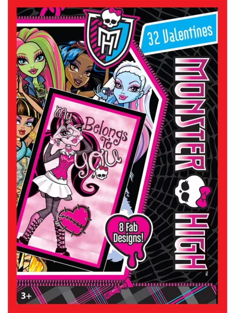 Monster High 32 Pack Of Valentines Day Cards