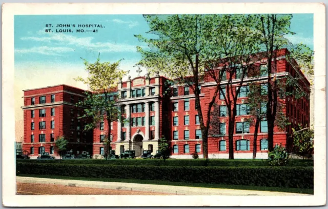St. Louis Missouri, St. John's Hospital, Euclid and Parkview, Vintage Postcard
