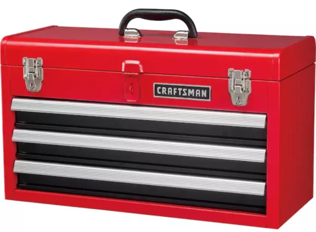 Vtg Craftsman usa 10 drawer 26 top metal tool box chest storage case  #65419