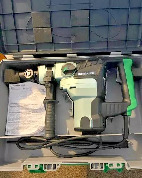 Metabo HPT DH38YE2M Corded Spline Shank Rotary Hammer, 1-1/2", 8.4A, 0 - 510 rpm