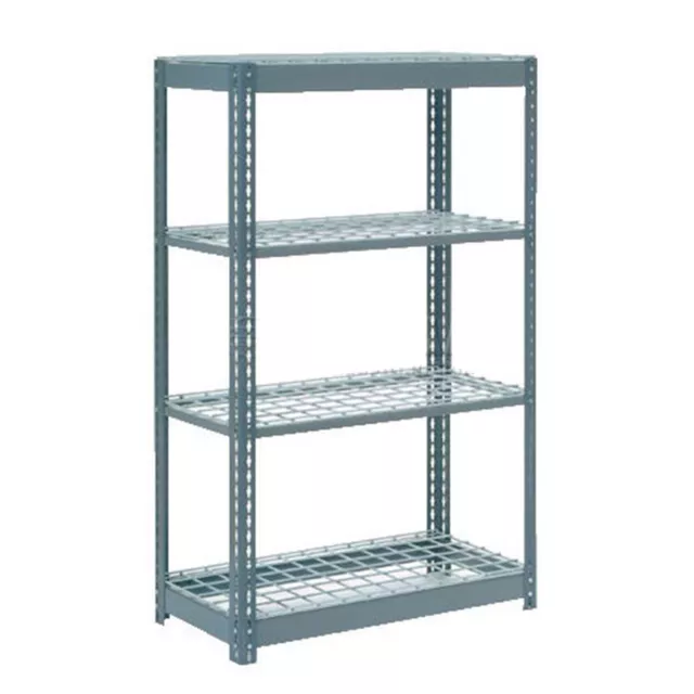 Boltless Heavy Duty Shelving 36"W x 24"D x 72"H 4 Shelves Wire Deck