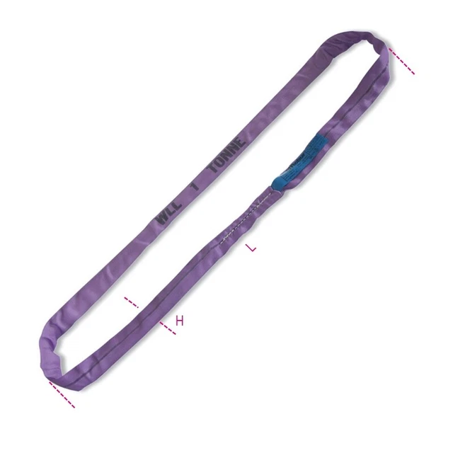 Robur 8170 1M 1T Sollevamento Rotondo Fionda Con Rinforzato Occhi (Viola)