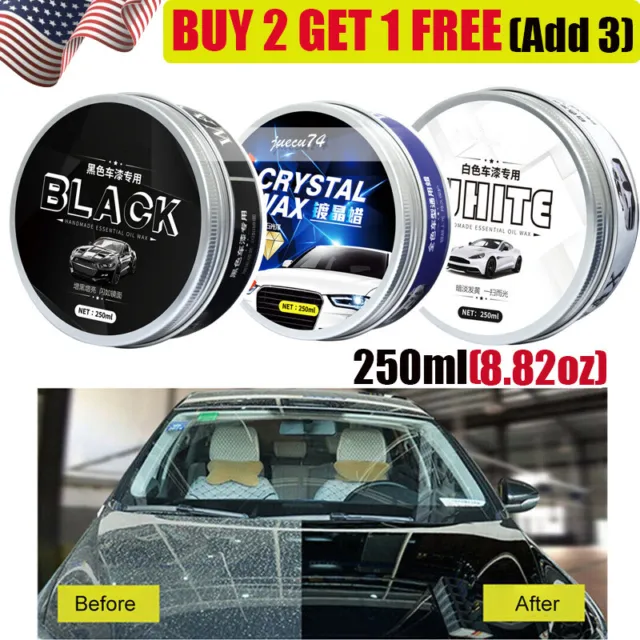 250g Car Wax Paint High Gloss Hard Carnauba Wax Coating w/ Cloth+Sponge Set