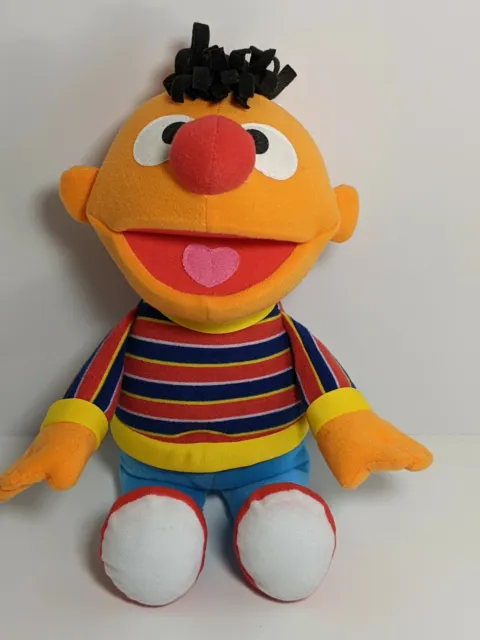 13'' Sesame Street Ernie Plush Fisher Price PBS Mattel Stuffed Animal Toy EUC