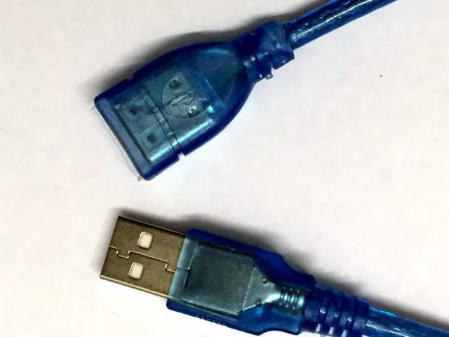 Blue 5ft 1.5M USB 2.0 A Male to A Female Extension Extender Cable Free shipping