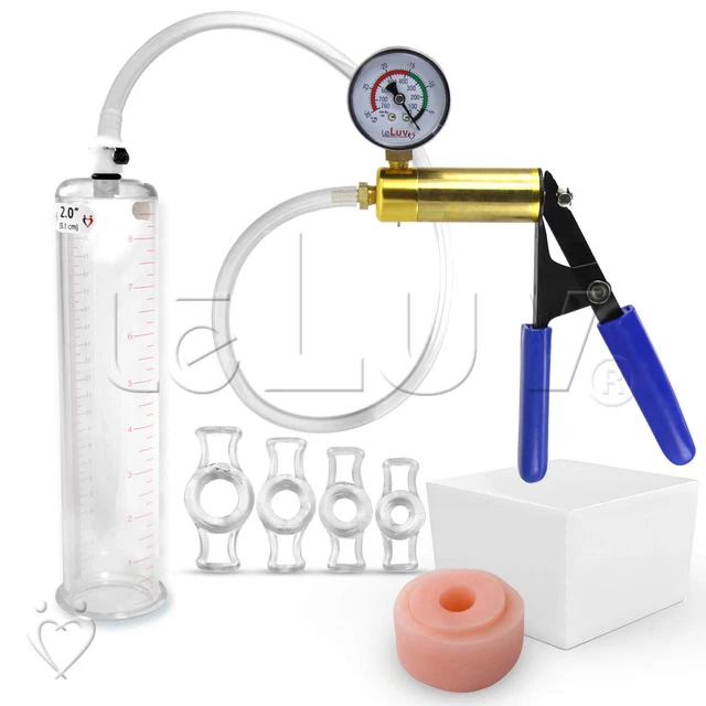 9 INCH PENIS Vacuum Pump ULTIMA LeLuv Gauge, Realistic Donut, Constriction  Rings $98.99