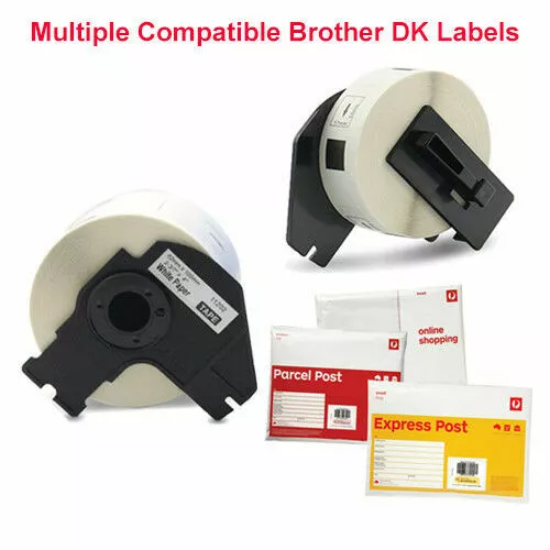Compatible with Brother DK-11201 DK-11202 DK-22205 White Label for QL-570 QL-700