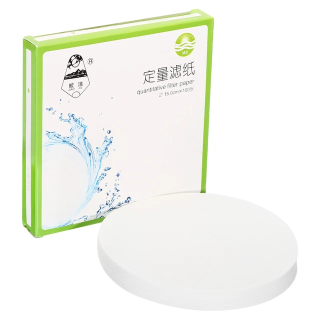 100Pcs 15cm Quantitative Filter Paper Circles, Fast Speed Round Lab Paper