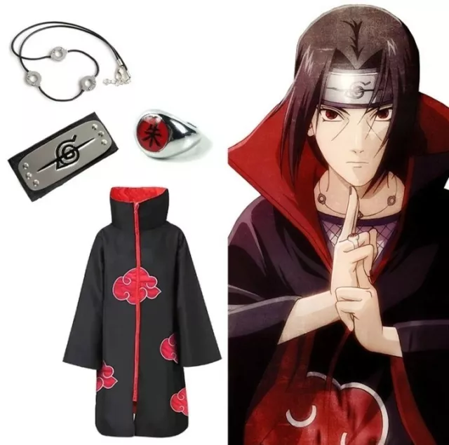 Naruto cosplay déguisement Hitachi  veste collier bague bandeau kunai tt tailles