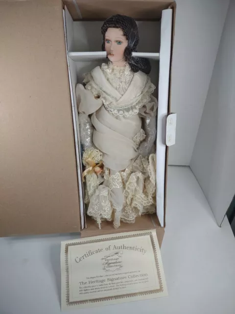 Porcelain RARE Heritage Signature Collection Victoria Doll 16" NRFB NO HAT COA