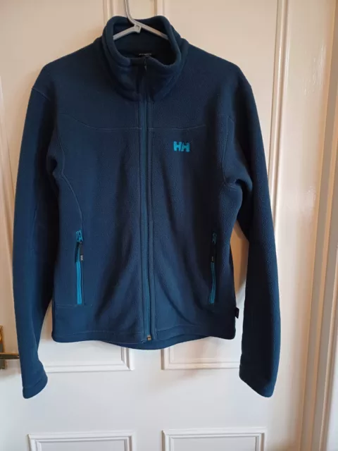 Womens Helly Hansen Polartec Full Zip Fleece Jumper Blue Top Size Medium