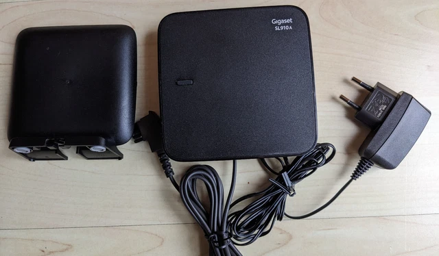 Gigaset SL910 A/SL 910 a ricambio Stazione base DECT analogico con segreteria telefonica, colore: nero