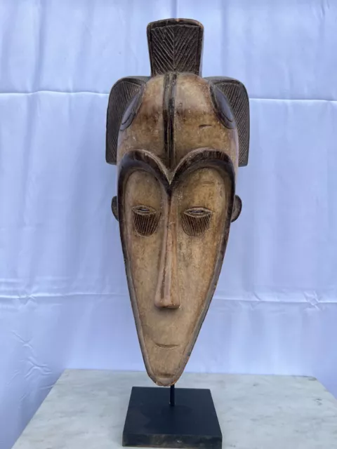 Fang Mask Ngil Society Large Gabon African Art 18" X 8" African Art Deco