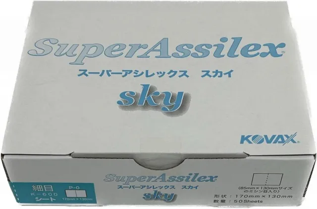 KOVAX Abrasives Super Asilex Sky K-600 170×130mm Sealed 50 Sheets
