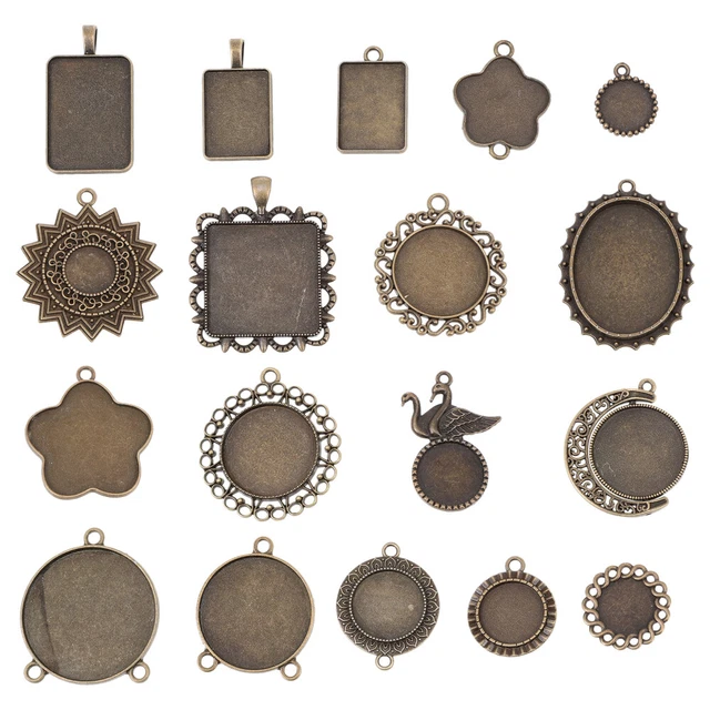 Blank Pendant Trays Base Vintage Tray Rhinestone Tray Jewelry