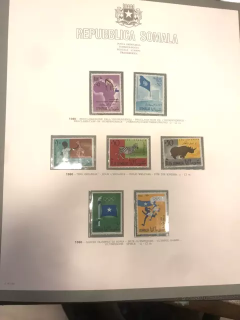 Somalia Indipendente Completa 1960 / 1983 Su Fogli E Cartella Bolaffi Mnh** Cvmc 3