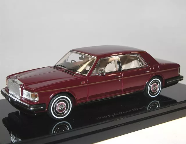 TrueScale TSM Model 1980 Rolls-Royce Silver Spirit Limousine dark red 1/43 OVP