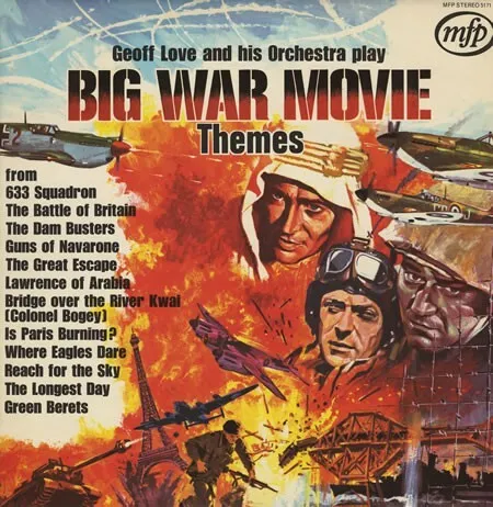 Geoff Love And His Orchestra* - Big War Movie Themes (LP, Album, RE)