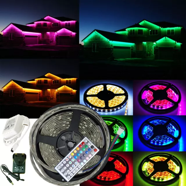 10M Rgb Led Strip Lights Colour Changing Flexible Tape Lighting Smd 5050 Dc12V