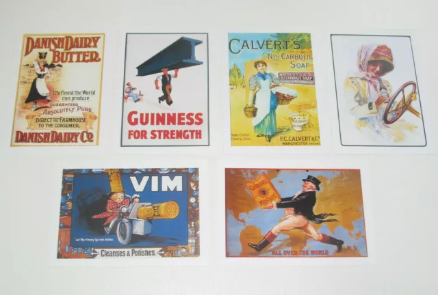 Lot de 6 Carte Postale Reproduction Affiche Publicitaire Ancienne Pub l