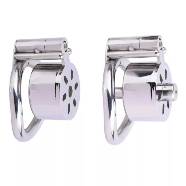 Stainless Steel Male Chastity Cage Device Men Small Nails Metal Lock Belt  CC550