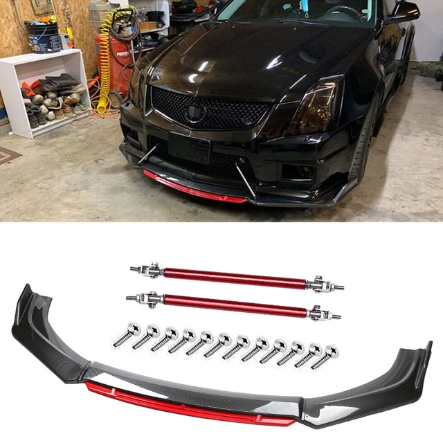 FRONT /BUMPER LIP Splitter Spoiler Body Kit Carbon Fiber Rods For